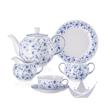 Чайный сервиз на 6 персон коллекции Form 1382 Blaublüten бренда Rosenthal