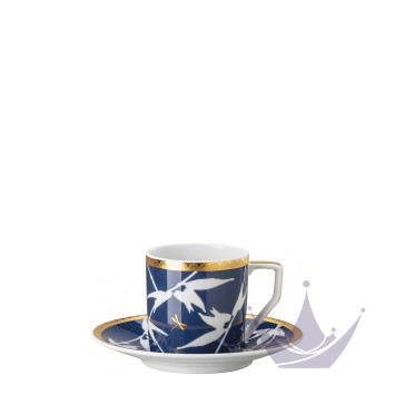 Чашка эспрессо с блюдцем 0,09л коллекции Heritage Turandot Blue бренда Rosenthal