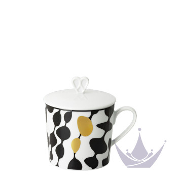 Кружка с крышкой 0,38л коллекции Home Monochrome 