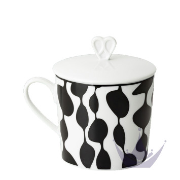 Кружка с крышкой 0,38л коллекции Home Monochrome 