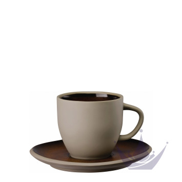 Чашка кофейная с блюдцем 0,24л коллекции Junto Bronze бренда Rosenthal