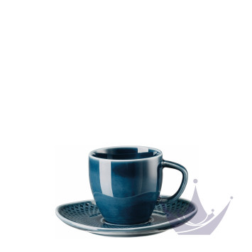 Чашка эспрессо с блюдцем 0,08л коллекции Junto Ocean Blue бренда Rosenthal