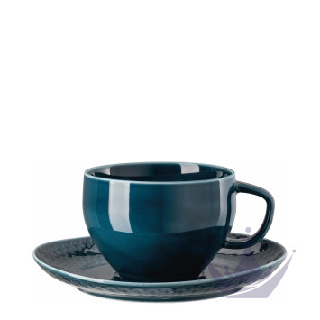 Чашка Café au Lait с блюдцем 0,40л коллекции Junto Ocean Blue бренда Rosenthal