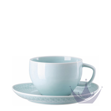 Чашка Café au Lait с блюдцем 0,40л коллекции Junto Opal Green бренда Rosenthal
