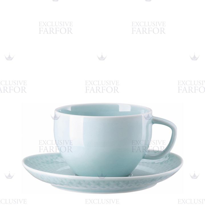 Чашка Café au Lait с блюдцем 0,40л коллекции Junto Opal Green бренда Rosenthal