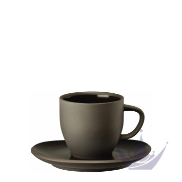 Чашка кофейная с блюдцем 0,24л коллекции Junto Slate Grey бренда Rosenthal