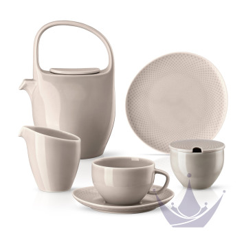 Чайный сервиз на 6 персон коллекции Junto Soft Shell бренда Rosenthal
