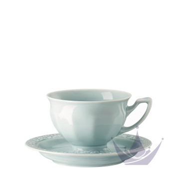Чашка чайная с блюдцем 0,18л коллекции Maria Pale Mint бренда Rosenthal