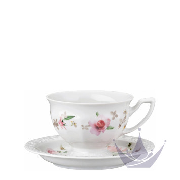 Чашка кофейная с блюдцем 0,18л коллекции Maria Pink Rose бренда Rosenthal
