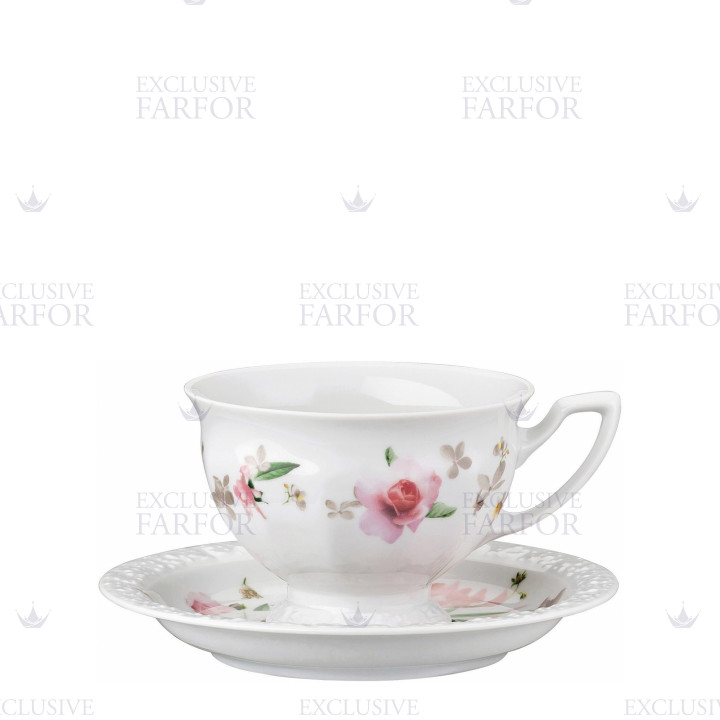 Чашка кофейная с блюдцем 0,18л коллекции Maria Pink Rose бренда Rosenthal