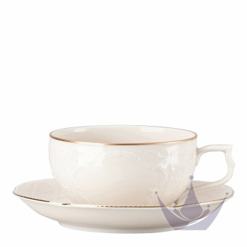 Чашка чайная с блюдцем 0,23л коллекции Sanssouci Elfenbein Gold бренда Rosenthal