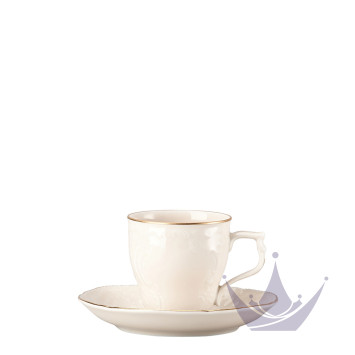 Чашка эспрессо с блюдцем 0,09л коллекции Sanssouci Elfenbein Gold бренда Rosenthal