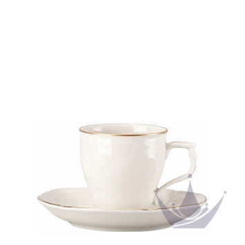 Чашка кофейная с блюдцем 0,21л коллекции Sanssouci Elfenbein Gold бренда Rosenthal