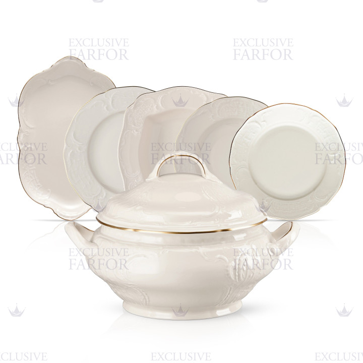 Столовый сервиз на 6 персон коллекции Sanssouci Elfenbein Gold бренда Rosenthal