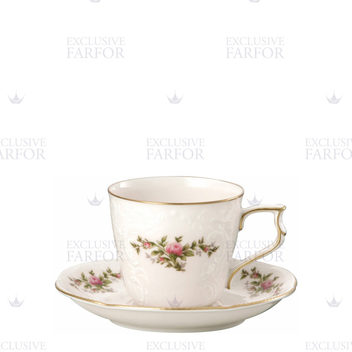 Чашка кофейная с блюдцем 0,21л коллекции Sanssouci Elfenbein Ramona бренда Rosenthal