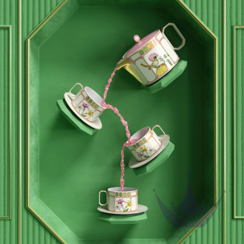 Чашка чайная с блюдцем 0,26л коллекции Swarovski Idyllia 