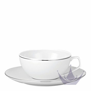 Чашка чайная с блюдцем 0,24л коллекции TAC Platin бренда Rosenthal