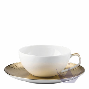 Чашка чайная с блюдцем 0,24л коллекции TAC Skin Gold бренда Rosenthal