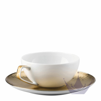 Чашка чайная с блюдцем 0,24л коллекции TAC Skin Gold бренда Rosenthal