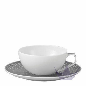 Чашка чайная с блюдцем 0,24л коллекции TAC Skin Platin бренда Rosenthal