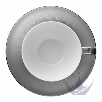 Чашка чайная с блюдцем 0,24л коллекции TAC Skin Platin бренда Rosenthal