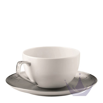 Чашка с блюдцем 0,30л коллекции TAC Skin Platin бренда Rosenthal