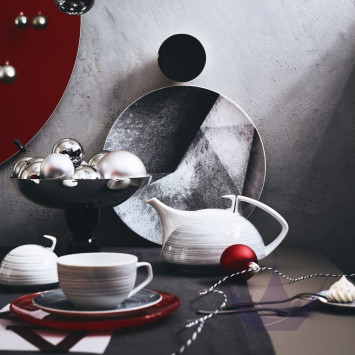 Чайный сервиз на 6 персон коллекции TAC Stripes 2.0 бренда Rosenthal