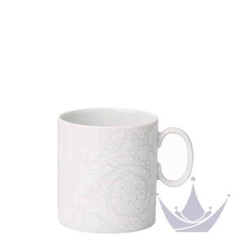 Чашка эспрессо с блюдцем 0,1л коллекции Barocco 92 Bianco бренда Rosenthal Versace