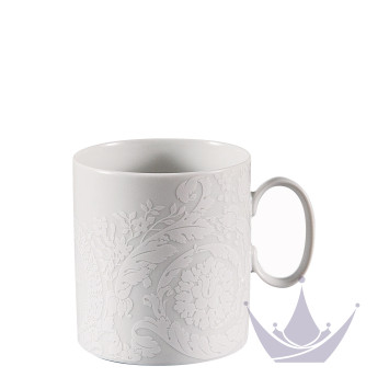 Чашка кофейная с блюдцем 0,23л коллекции Barocco 92 Bianco бренда Rosenthal Versace