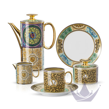 Кофейный сервиз на 6 персон коллекции Barocco Mosaic бренда Rosenthal Versace