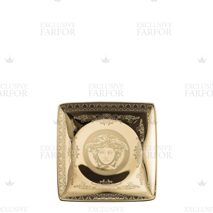 Чаша квадратная 12см коллекции Golden Medusa бренда Rosenthal Versace