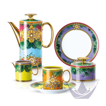 Кофейный сервиз на 6 персон коллекции Jungle Animalier бренда Rosenthal Versace
