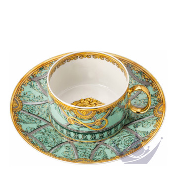 Чашка чайная с блюдцем 0,20л коллекции La Scala del Palazzo - Verde бренда Rosenthal Versace