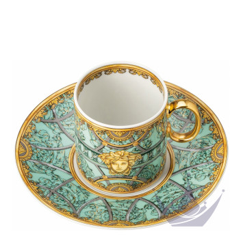 Чашка эспрессо с блюдцем 0,10л коллекции La Scala del Palazzo - Verde бренда Rosenthal Versace