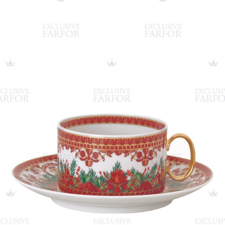 Чашка чайная с блюдцем 0,2л коллекции Love Baroque Holiday бренда Rosenthal Versace