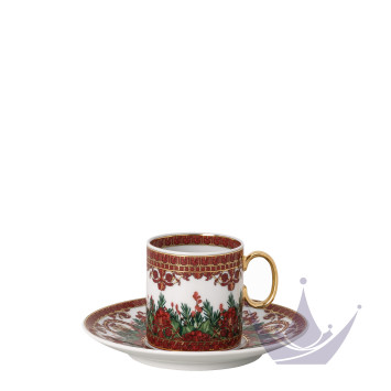 Чашка эспрессо с блюдцем 0,1л коллекции Love Baroque Holiday бренда Rosenthal Versace