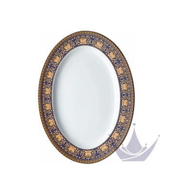 Блюдо овальное 34см коллекции Medusa blue бренда Rosenthal Versace