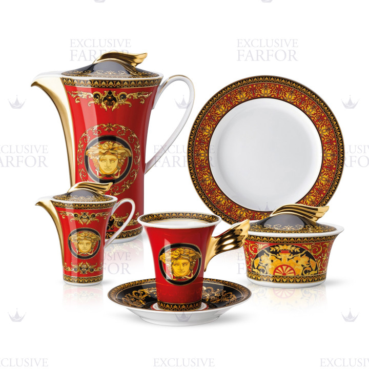 Кофейный сервиз на 6 персон коллекции Medusa бренда Rosenthal Versace