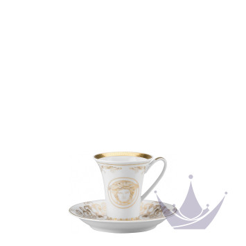 Чашка эспрессо с блюдцем 0,09л коллекции Medusa Gala Gold бренда Rosenthal Versace