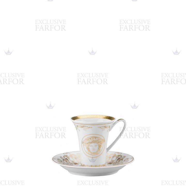 Чашка эспрессо с блюдцем 0,09л коллекции Medusa Gala Gold бренда Rosenthal Versace