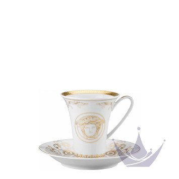 Чашка кофейная с блюдцем 0,18л коллекции Medusa Gala Gold бренда Rosenthal Versace