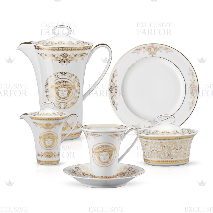 Кофейный сервиз на 6 персон коллекции Medusa Gala бренда Rosenthal Versace