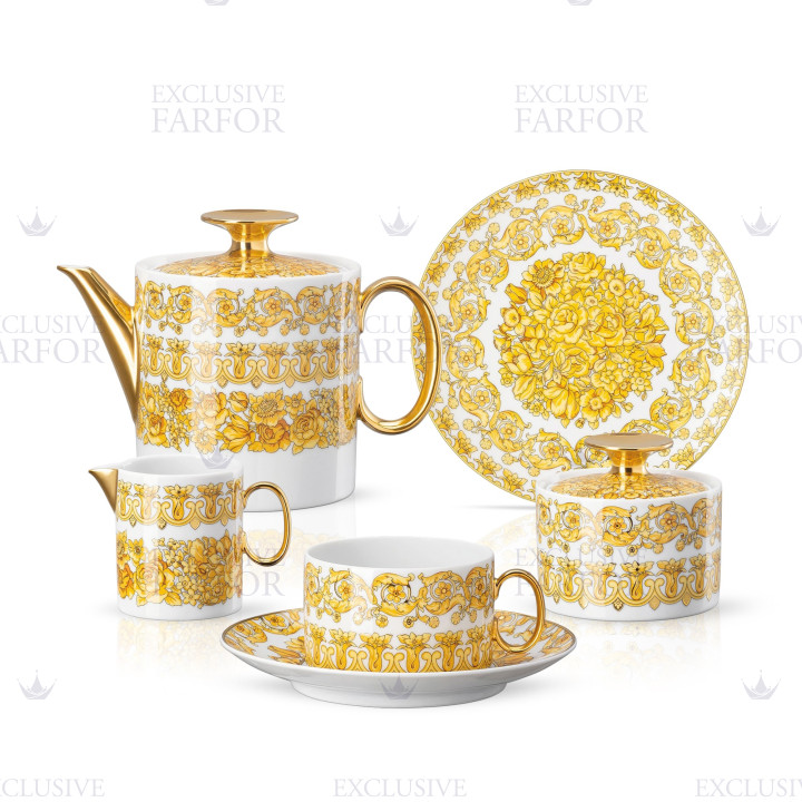Чайный сервиз на 6 персон коллекции Medusa Rhapsody бренда Rosenthal Versace