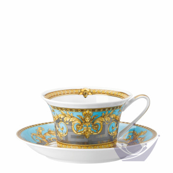Чашка чайная с блюдцем 0,22л коллекции Prestige Gala Le Bleu бренда Rosenthal Versace
