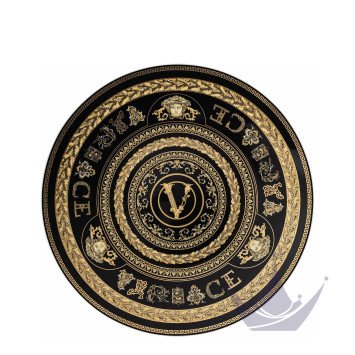 Тарелка подстановочная 33см коллекции Virtus Gala Black бренда Rosenthal Versace