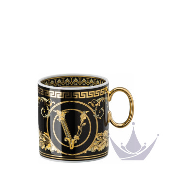 Чашка эспрессо с блюдцем 0,1л коллекции Virtus Gala Black бренда Rosenthal Versace