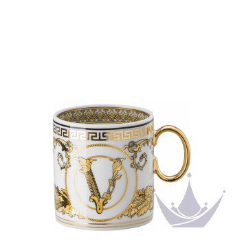 Чашка эспрессо с блюдцем 0,1л коллекции Virtus Gala White бренда Rosenthal Versace