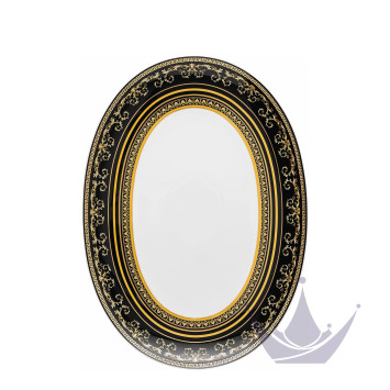 Блюдо овальное 38см коллекции Virtus Gala Black бренда Rosenthal Versace