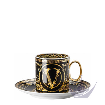 Чашка кофейная с блюдцем 0,23л коллекции Virtus Gala Black бренда Rosenthal Versace