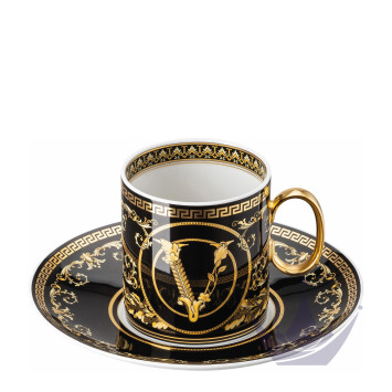Чашка кофейная с блюдцем 0,23л коллекции Virtus Gala Black бренда Rosenthal Versace